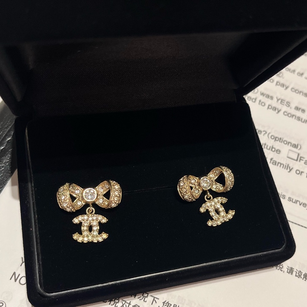 Chanel Bow Earrings